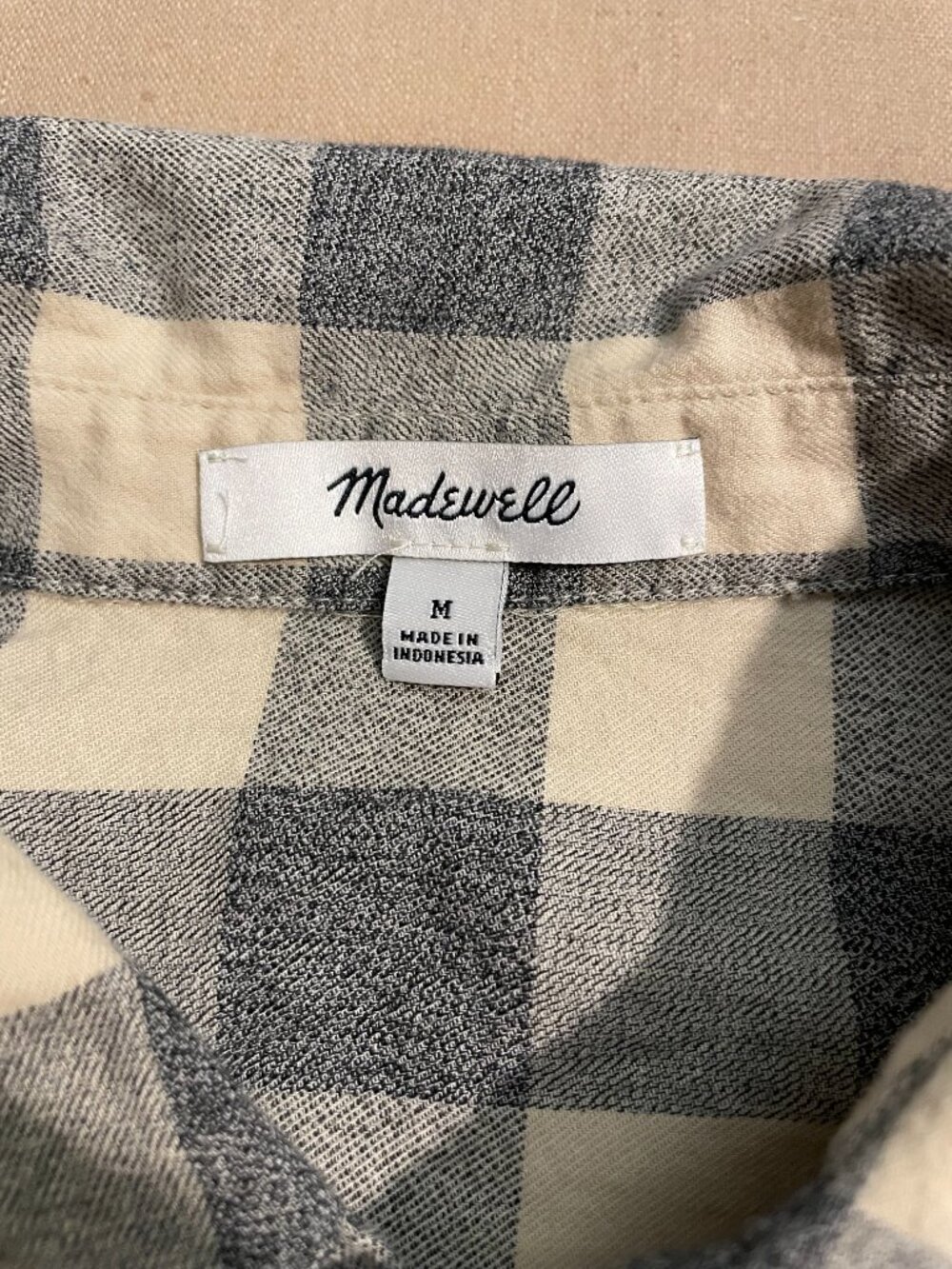 Madewell Central Shirt Size M Buffalo Check Cotton Relaxed Oversized Preppy - Picture 10 of 10